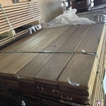 Ca. 147x Guyana Teak hardhouten planken geschaafd, 21x145mm, lengte 21